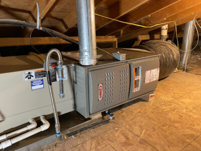 residential furnace installation project